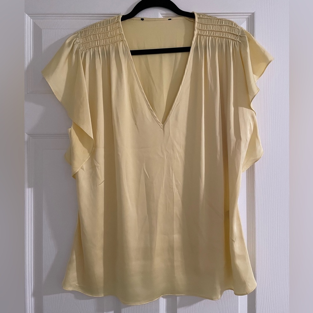 Yellow VNeck Blouse